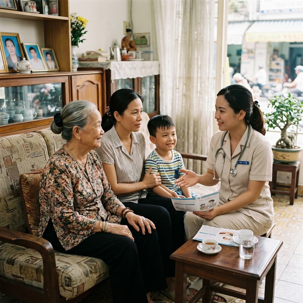 Gia đình đồng hành cùng đội ngũ y tế TAIYO